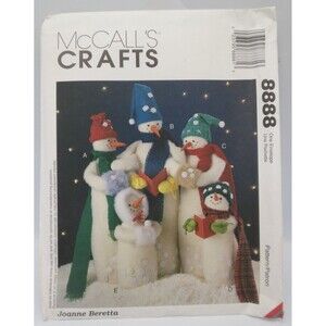 McCall's Crafts 8888 Snow Carolers Snowman Craft 18" 15" 9" Christmas Holiday